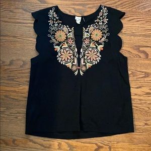 Anthropologie Embroidered Blouse